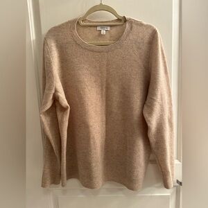 Nordstrom Cashmere Crewneck Sweater in oatmeal beige size XL